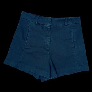 Victoria’s Secret Black Textured Cotton Crepe High-Waisted Shorts Size 6